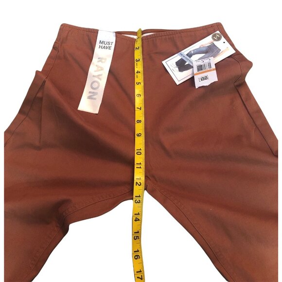 TINSELTOWN -WOMENS BROWN PULL ON FLARE CORDUROY PANTS - HI-RISE SIZE 3 - Picture 5 of 7